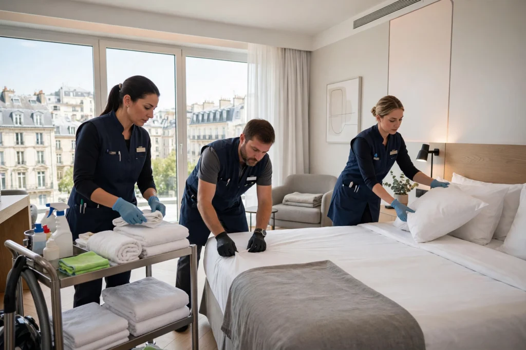 Hotel staff representing servant jobs in Europe for Pakistanis 2026